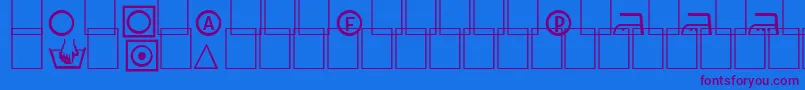 Fonte Labels – fontes roxas em um fundo azul