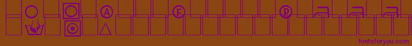 Labels Font – Purple Fonts on Brown Background