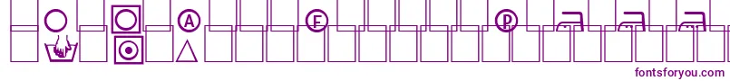 Labels Font – Purple Fonts on White Background