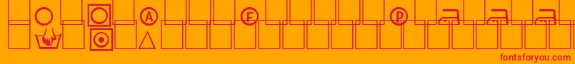 Labels Font – Red Fonts on Orange Background