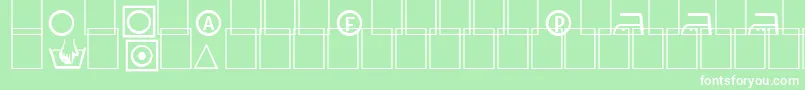 Labels Font – White Fonts on Green Background