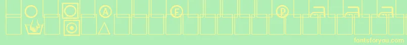Labels Font – Yellow Fonts on Green Background