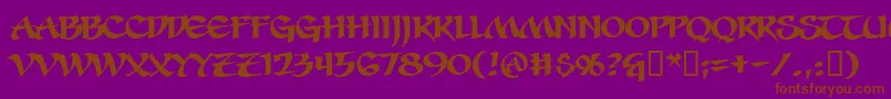 SevenSwordsmenBb Font – Brown Fonts on Purple Background