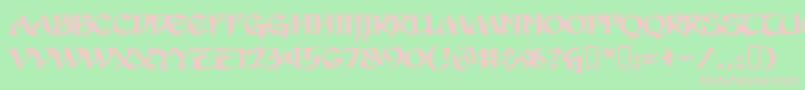 SevenSwordsmenBb Font – Pink Fonts on Green Background