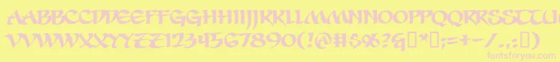 SevenSwordsmenBb Font – Pink Fonts on Yellow Background