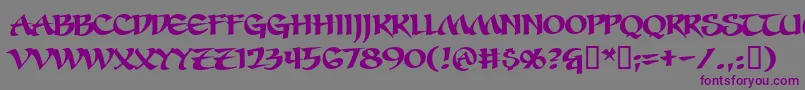 SevenSwordsmenBb Font – Purple Fonts on Gray Background