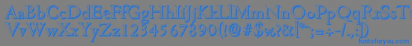 CambridgeshadowLightRegular Font – Blue Fonts on Gray Background