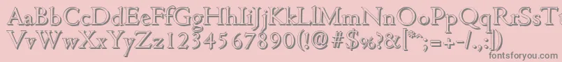 CambridgeshadowLightRegular Font – Gray Fonts on Pink Background