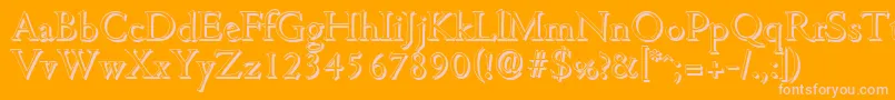 CambridgeshadowLightRegular Font – Pink Fonts on Orange Background