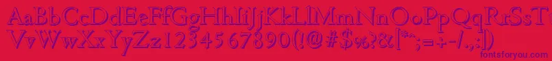 Police CambridgeshadowLightRegular – polices violettes sur fond rouge