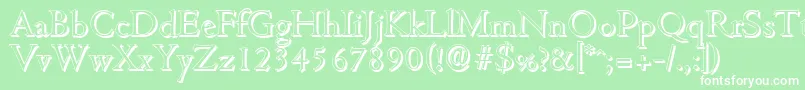 CambridgeshadowLightRegular Font – White Fonts on Green Background