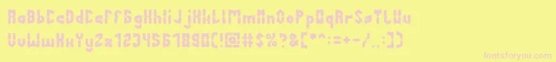 AntiqueRetro Font – Pink Fonts on Yellow Background