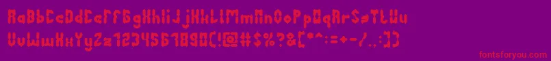 AntiqueRetro Font – Red Fonts on Purple Background