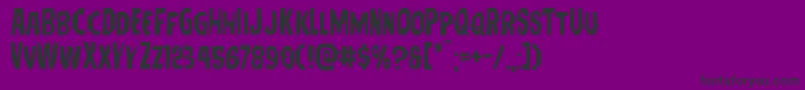 フォントHitchblockexpand – 紫の背景に黒い文字
