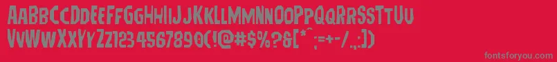 Hitchblockexpand Font – Gray Fonts on Red Background