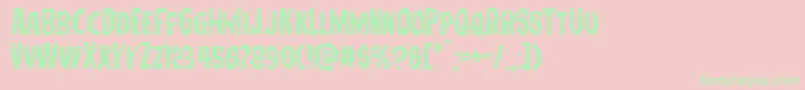 Hitchblockexpand Font – Green Fonts on Pink Background