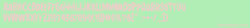 Hitchblockexpand Font – Pink Fonts on Green Background