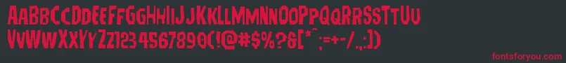 Hitchblockexpand Font – Red Fonts on Black Background