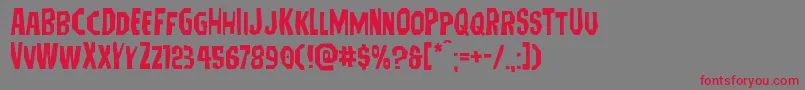 Hitchblockexpand Font – Red Fonts on Gray Background