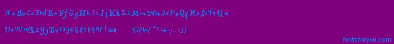 Piratiquavertical Font – Blue Fonts on Purple Background