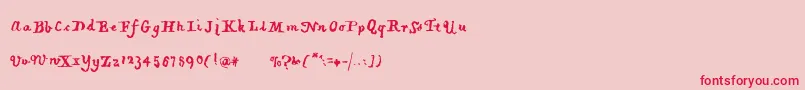 Piratiquavertical Font – Red Fonts on Pink Background