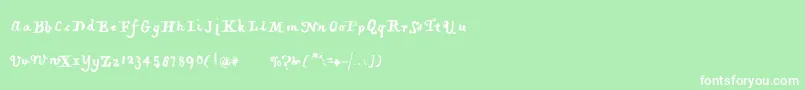 Piratiquavertical Font – White Fonts on Green Background