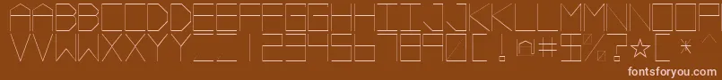 Шрифт Vectorb – розовые шрифты на коричневом фоне