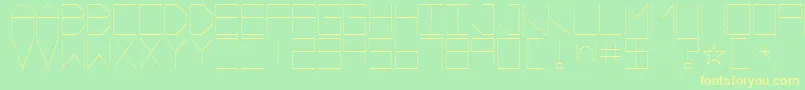 Vectorb Font – Yellow Fonts on Green Background