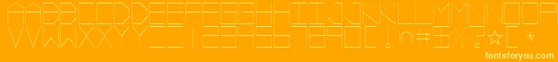 Vectorb Font – Yellow Fonts on Orange Background