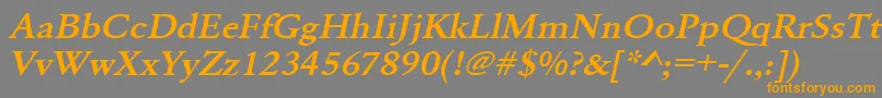 UrwgaramondtdemextwidOblique Font – Orange Fonts on Gray Background