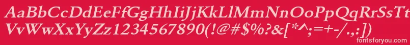 Подробнее о шрифте UrwgaramondtdemextwidOblique Шрифт UrwgaramondtdemextwidOblique – розовые шрифты на красном фоне