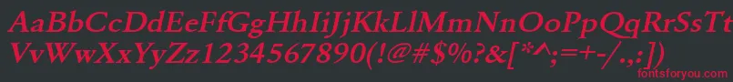 Подробнее о шрифте UrwgaramondtdemextwidOblique Шрифт UrwgaramondtdemextwidOblique – красные шрифты на чёрном фоне