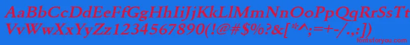 Подробнее о шрифте UrwgaramondtdemextwidOblique Шрифт UrwgaramondtdemextwidOblique – красные шрифты на синем фоне