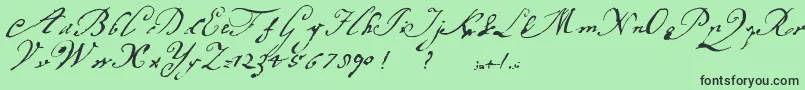 Margaretha Font – Black Fonts on Green Background
