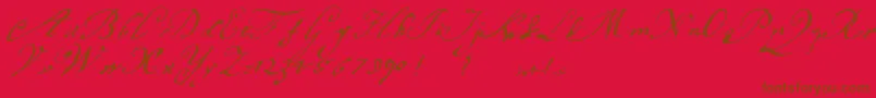Margaretha Font – Brown Fonts on Red Background