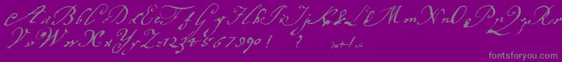 Margaretha Font – Gray Fonts on Purple Background