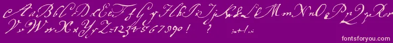 Margaretha Font – Pink Fonts on Purple Background