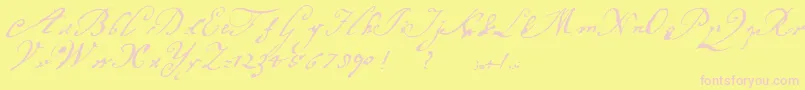 Margaretha Font – Pink Fonts on Yellow Background