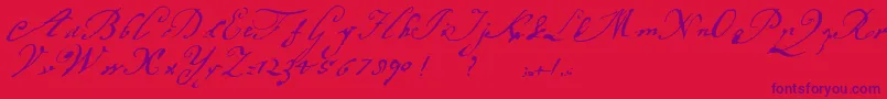 Margaretha Font – Purple Fonts on Red Background