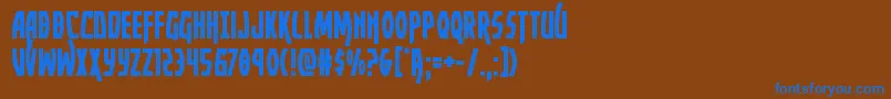 Yankeeclipper Font – Blue Fonts on Brown Background