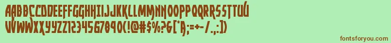 Yankeeclipper Font – Brown Fonts on Green Background