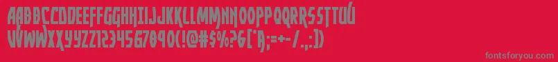 Yankeeclipper Font – Gray Fonts on Red Background