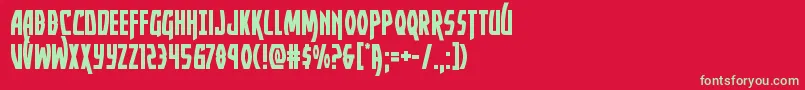 Yankeeclipper Font – Green Fonts on Red Background