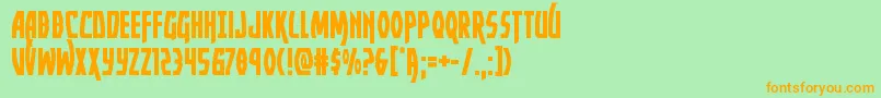 Yankeeclipper Font – Orange Fonts on Green Background