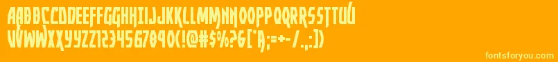 Yankeeclipper Font – Yellow Fonts on Orange Background