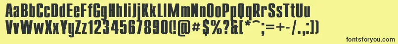 CompactBold Font – Black Fonts on Yellow Background