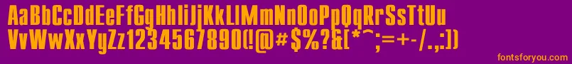 CompactBold Font – Orange Fonts on Purple Background