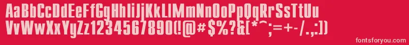 CompactBold Font – Pink Fonts on Red Background
