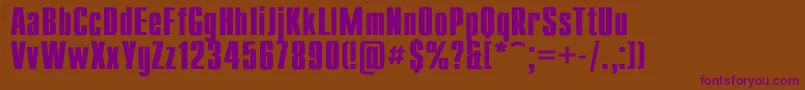 CompactBold Font – Purple Fonts on Brown Background