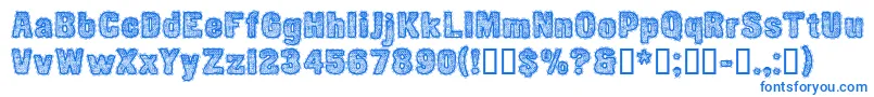 CfetoffedupayspersonalReg Font – Blue Fonts on White Background